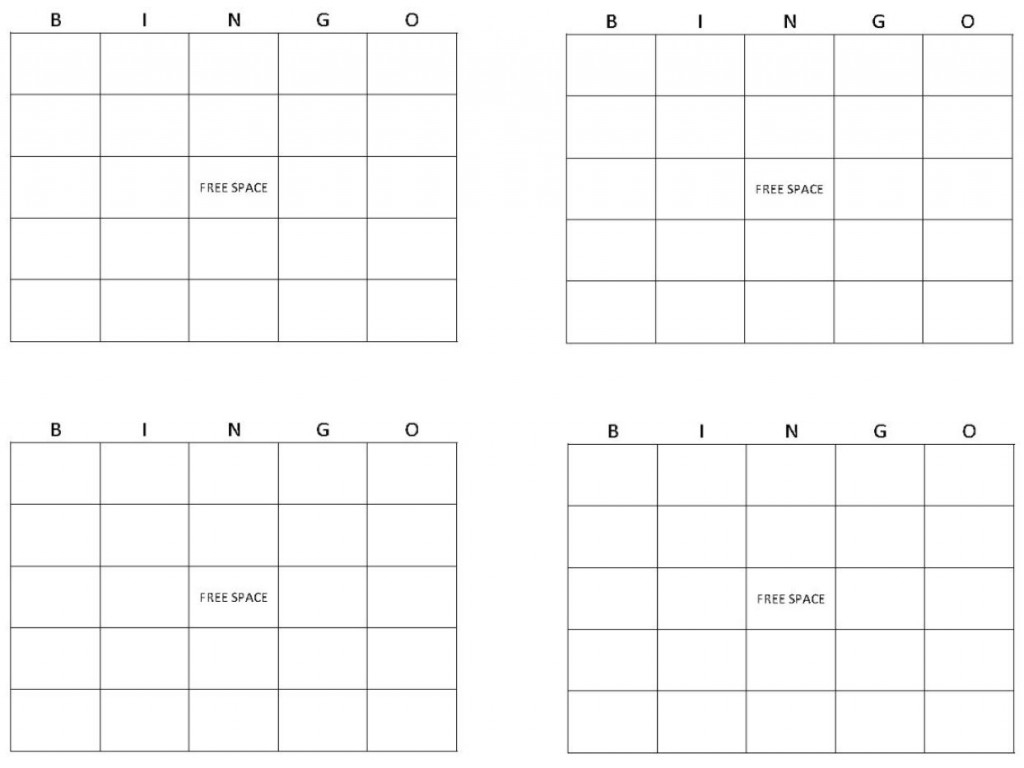 free printable blank bingo template