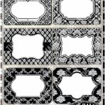 Black And White Damask Printable Labels & Tags, For Gift Tags, Place | Free Printable Damask Place Cards