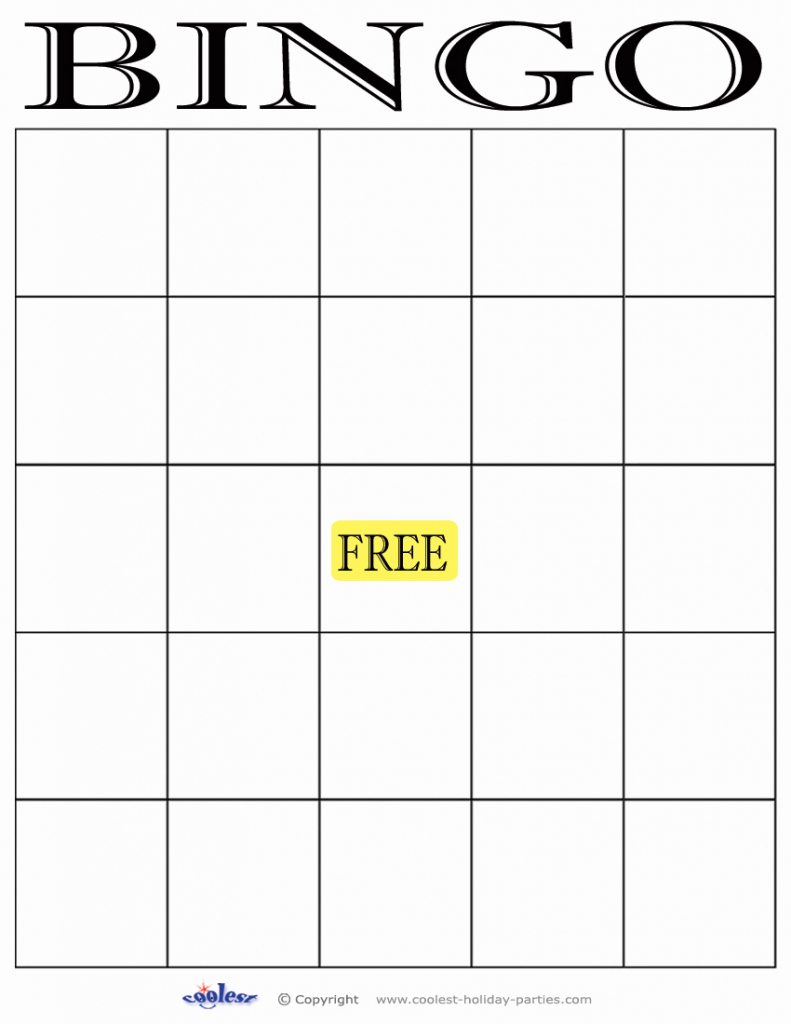 Blank Bingo Card Template | Cranfordchronicles | Free Printable Blank Bingo Cards