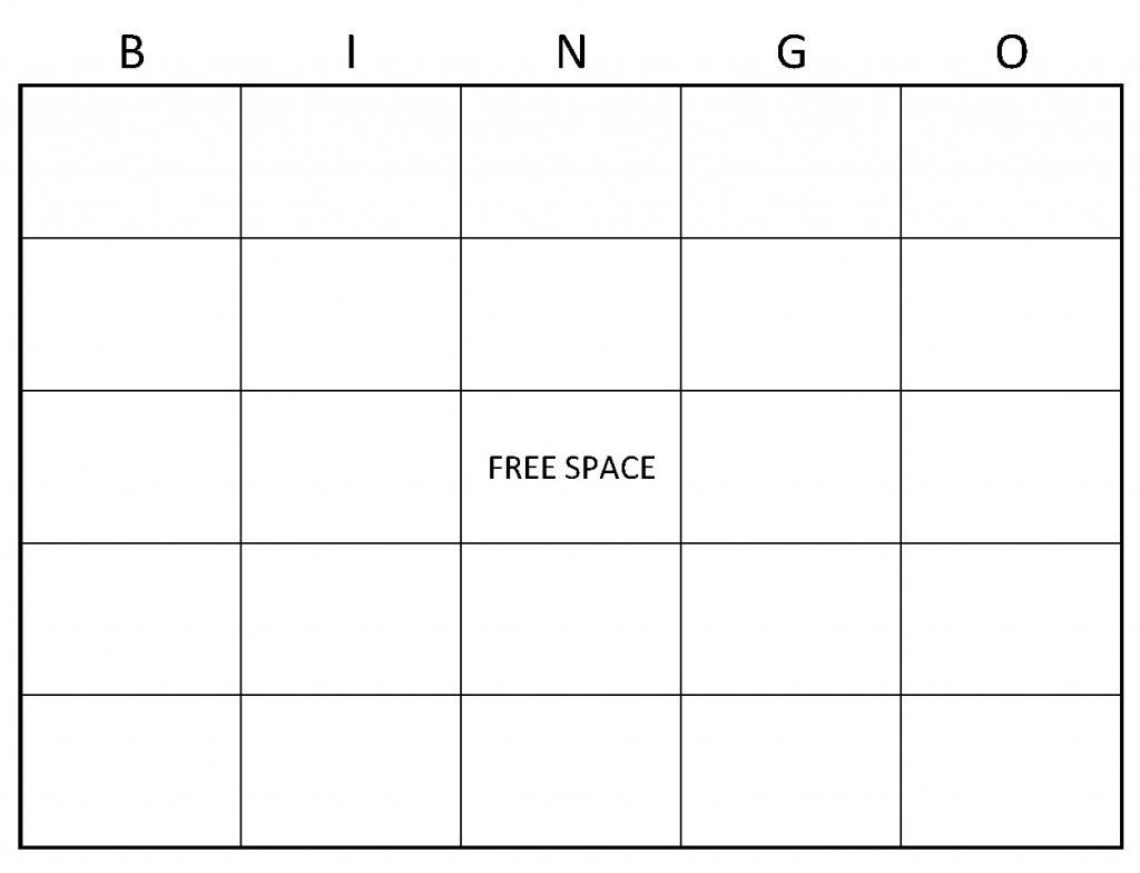 Blank Bingo Cards | Example Of Blank Bingo Cards | Things To Wear | Printable Blank Bingo Cards