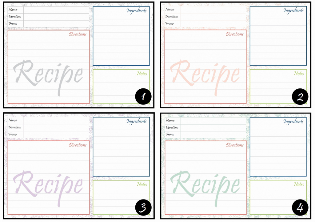 Blank Format Excel Recipe Card Templates | Www.galleryneed | Free Printable Recipe Cards