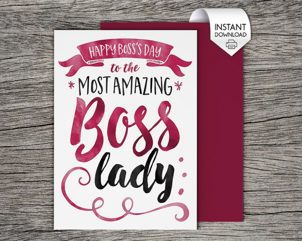 Boss&amp;#039;s Day Card Bosses Day Card Printable Card Boss | Project Ideas | Bosses Day Cards Printable