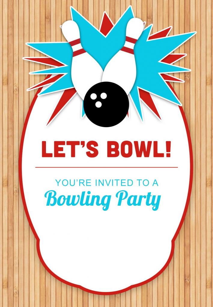 Bowling Party - Free Printable Birthday Invitation Template | Bowling Birthday Cards Printable