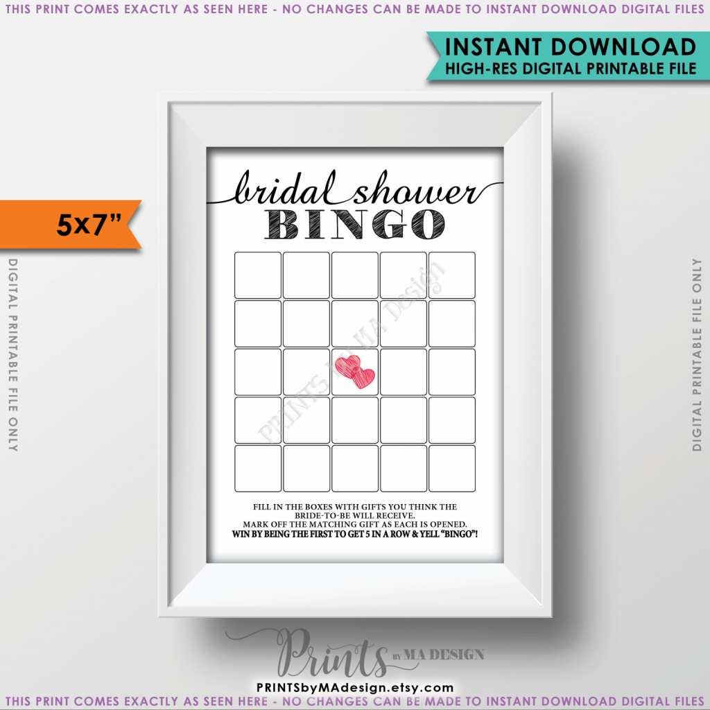 Bridal Shower Bingo Cards, Bridal Shower Bingo Printable Blank | Printable Blank Bridal Shower Bingo Cards
