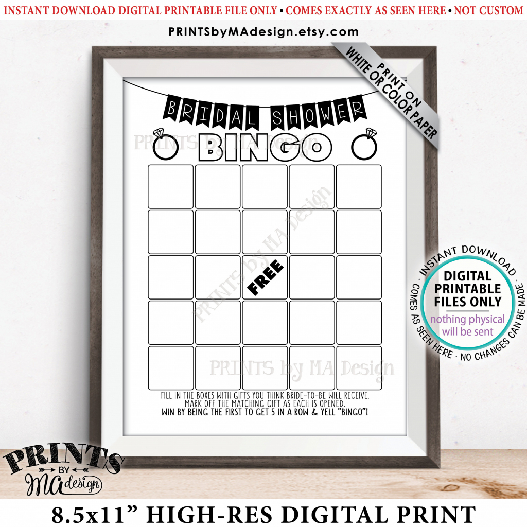 Bridal Shower Bingo Cards, Bridal Shower Bingo Printable Blank | Printable Blank Bridal Shower Bingo Cards