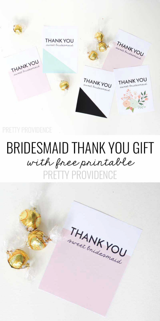 Bridesmaid Thank You Gift Printable | Michaels Weddings | Bridesmaid | Michaels Printable Gift Card