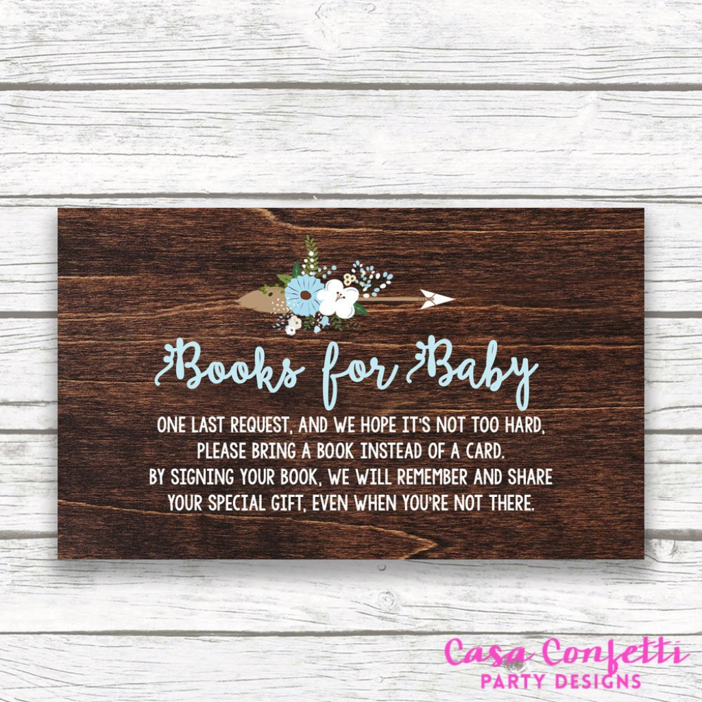 Bring A Book Instead Of A Card Baby Shower Invitation Insert, Baby | Please Bring A Book Instead Of A Card Printable