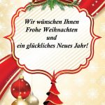 Business Greeting Card For The Year With Text In German Language | Free Printable German Christmas Cards