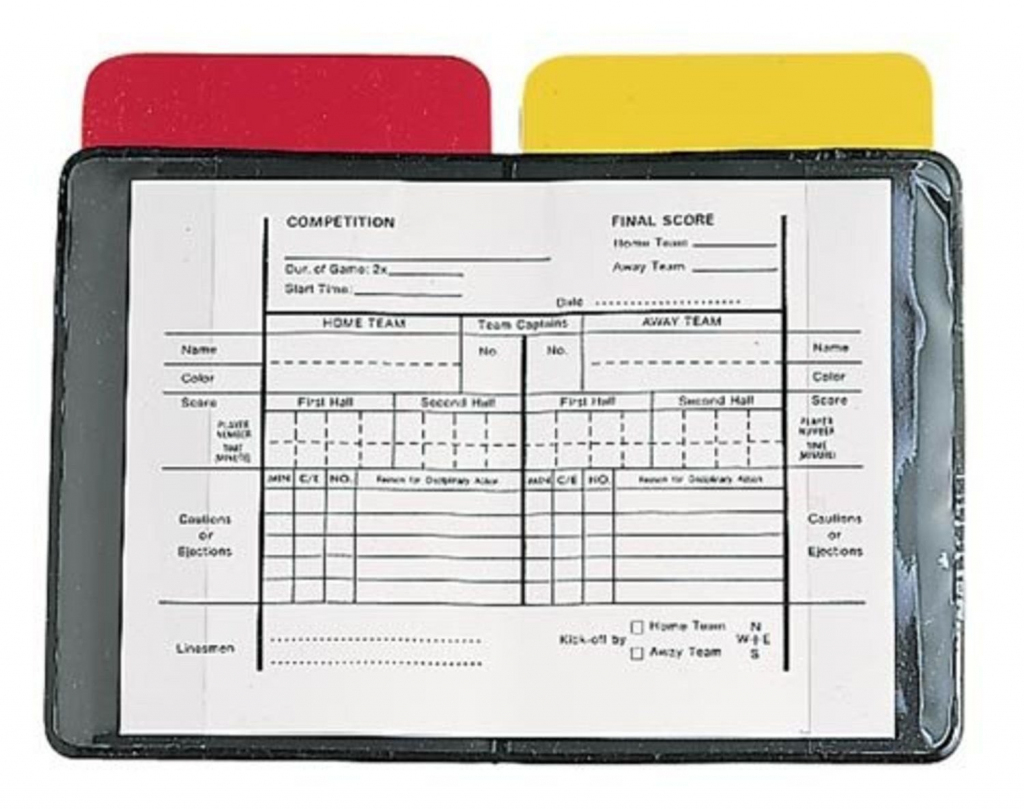 Buy Champion Heavy Duty Sports Soccer Referee Red Yellow Wallet | Soccer Referee Cards Printable