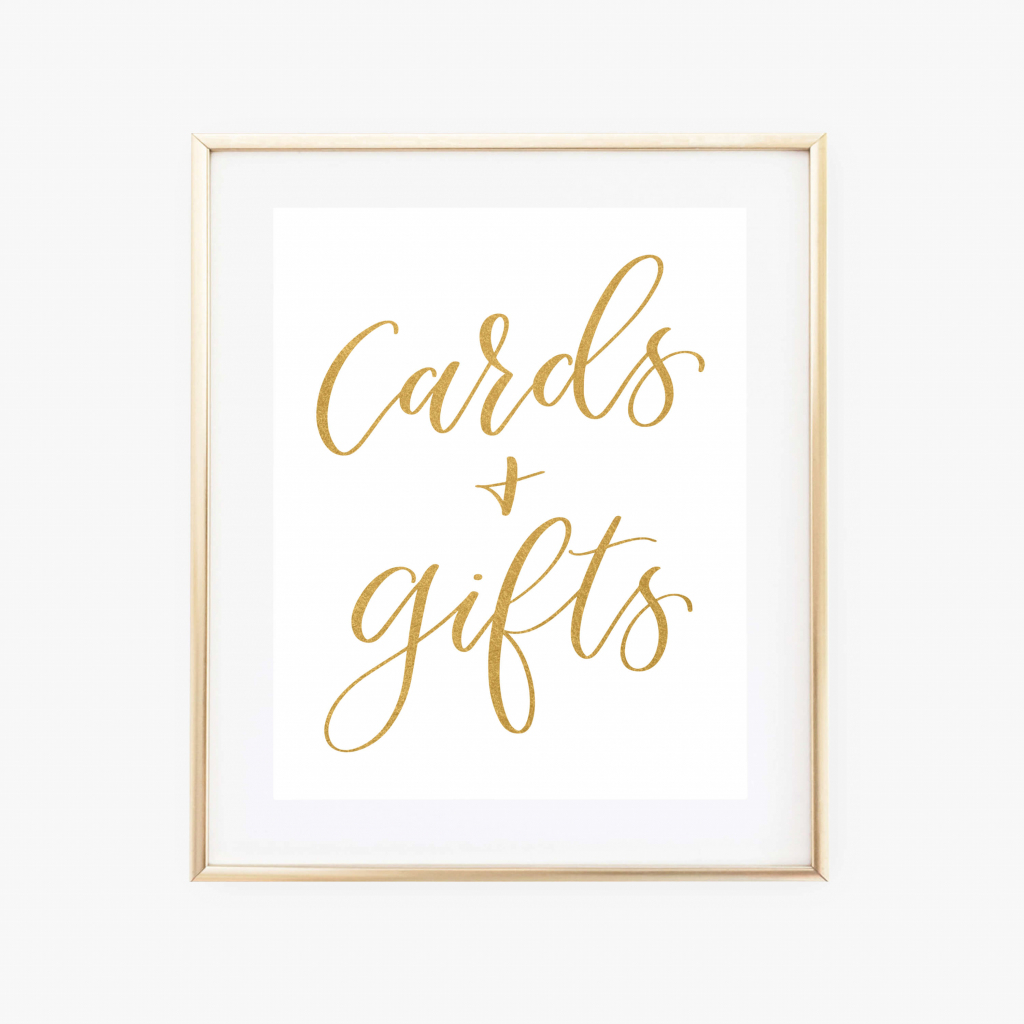 Cards And Gifts Printable Sign - Letter + Adore | Cards And Gifts Printable Sign