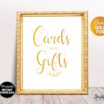 Cards And Gifts Sign   Printable Sign   Friday Feels Paper | Cards And Gifts Printable Sign