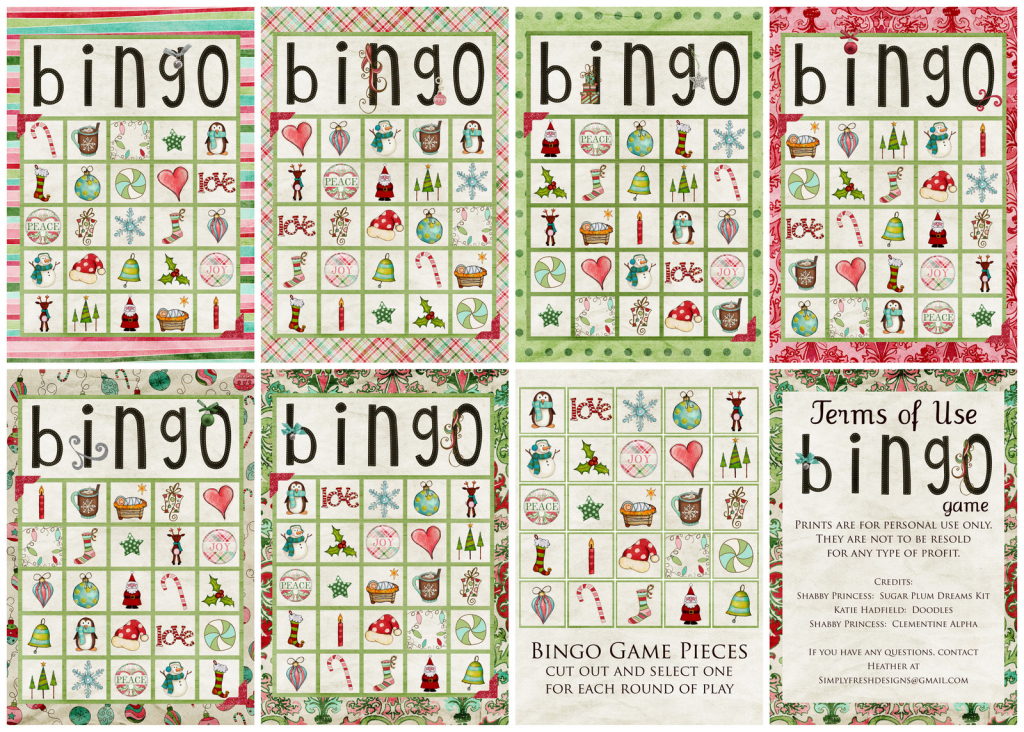 Christmas Bingo Game - Simply Fresh Designs | Free Printable Christmas Bingo Cards