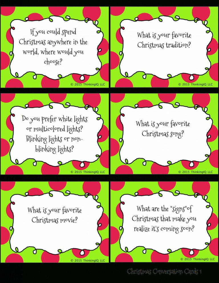 Christmas Conversation Starters And Writing Prompts | Free Writing ...