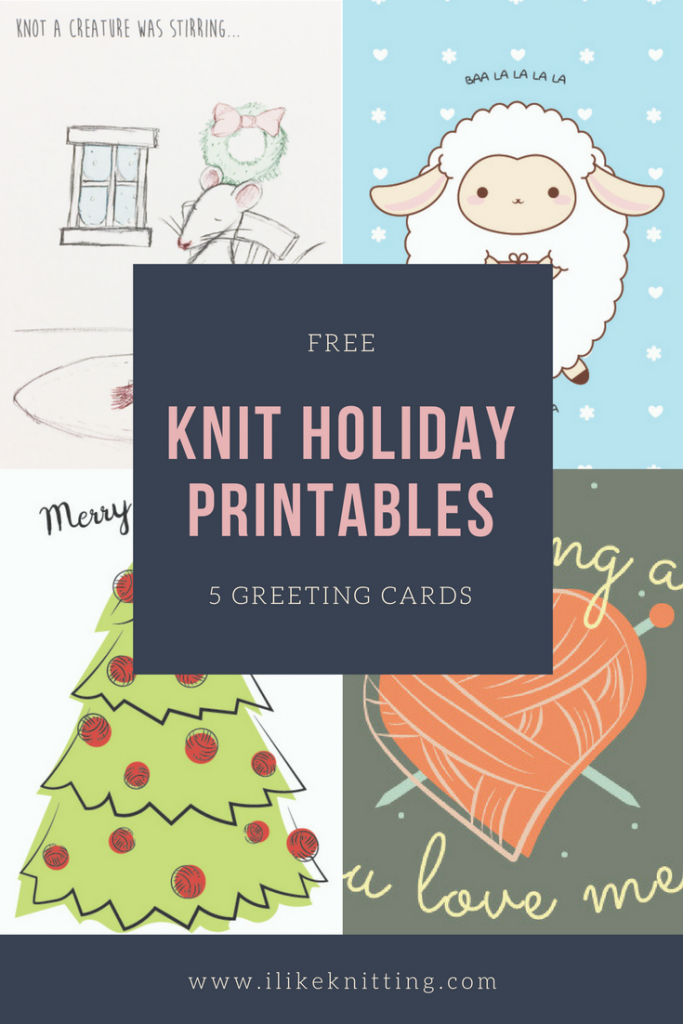 Christmas! Free Printable Knitting Greeting Cards - I Like Knitting | Christmas Cards For Loved Ones Printables