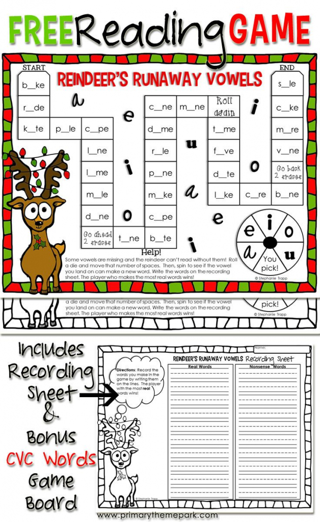 Christmas Reading Game Printable | Educational Finds And Teaching | Bang Card Game Printable