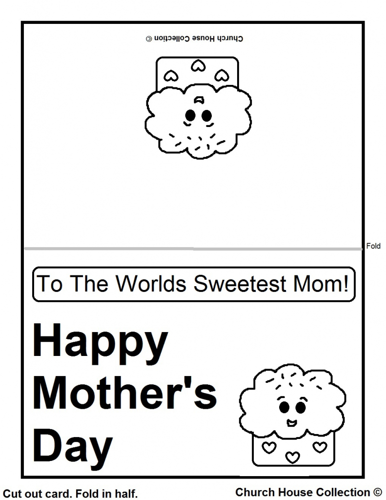 Church House Collection Blog: Printable Mother&amp;#039;s Day Cards For Kids | Printable Mothers Day Cards For Kids To Color