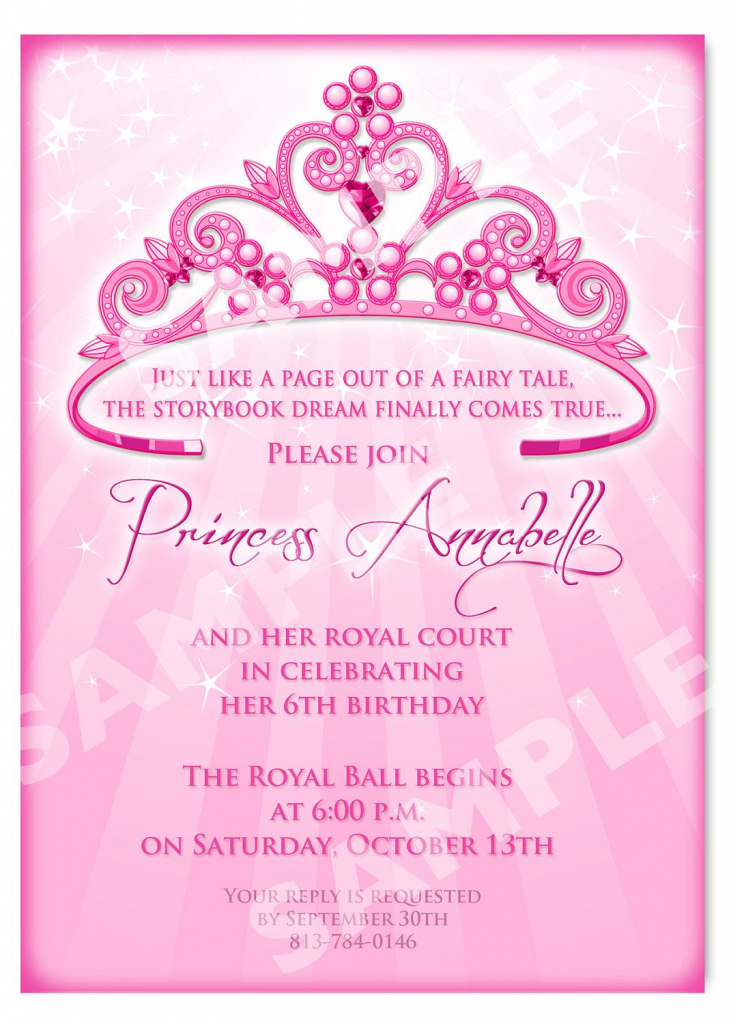 Click On The Free Printable Princess Party Invitation Template To | Free Printable Princess Invitation Cards