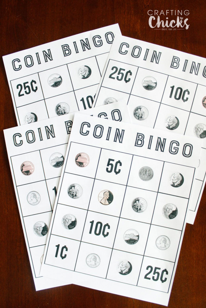 Coin Bingo Free Printable | Cub Scouts | Bingo, Learning Money | Money Bingo Printable Cards