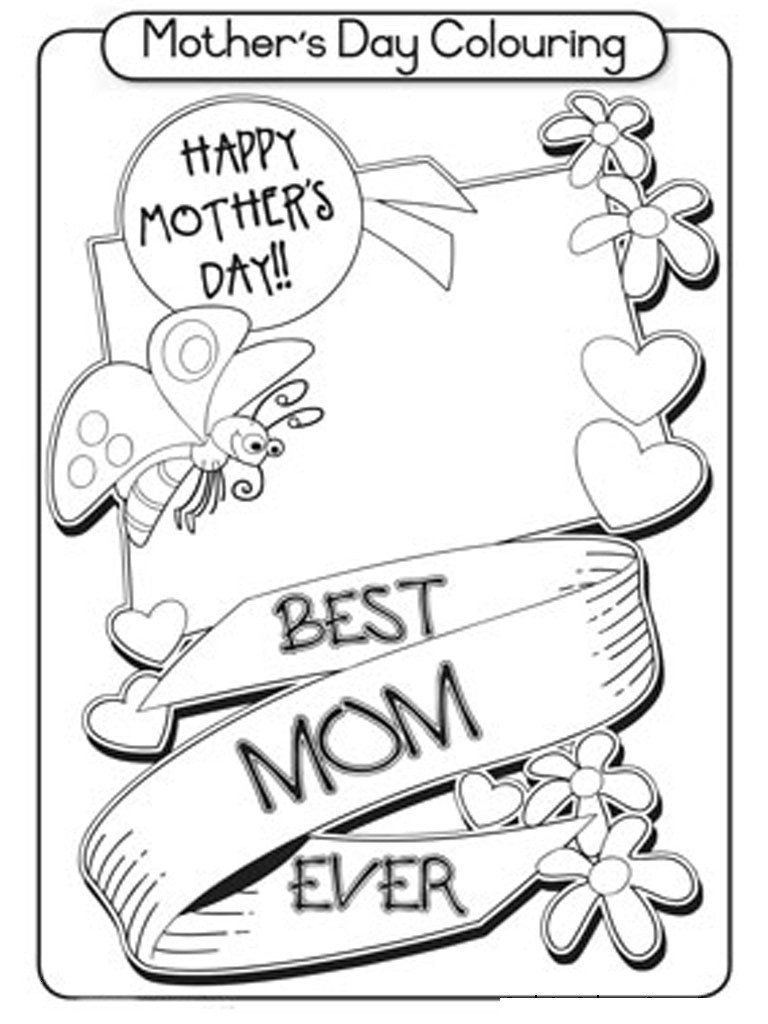 Coloring Page ~ Free Printable Mothers Day Colorings Cards Mothers | Free Printable Mothers Day Coloring Cards