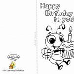 Coloring Pages ~ Astonishing Free Coloring Birthday Cards Printable | Printable Birthday Cards For Her