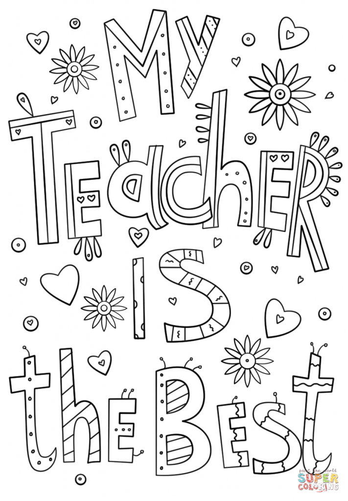 Coloring Pages ~ Coloring Pages Teacher Appreciation Week My Is The | Free Printable Teacher Appreciation Cards To Color