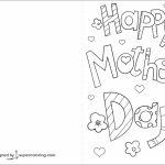 Coloring Pages For Mothers Day Happy Mother S Card Page Free | Free Spanish Mothers Day Cards Printable