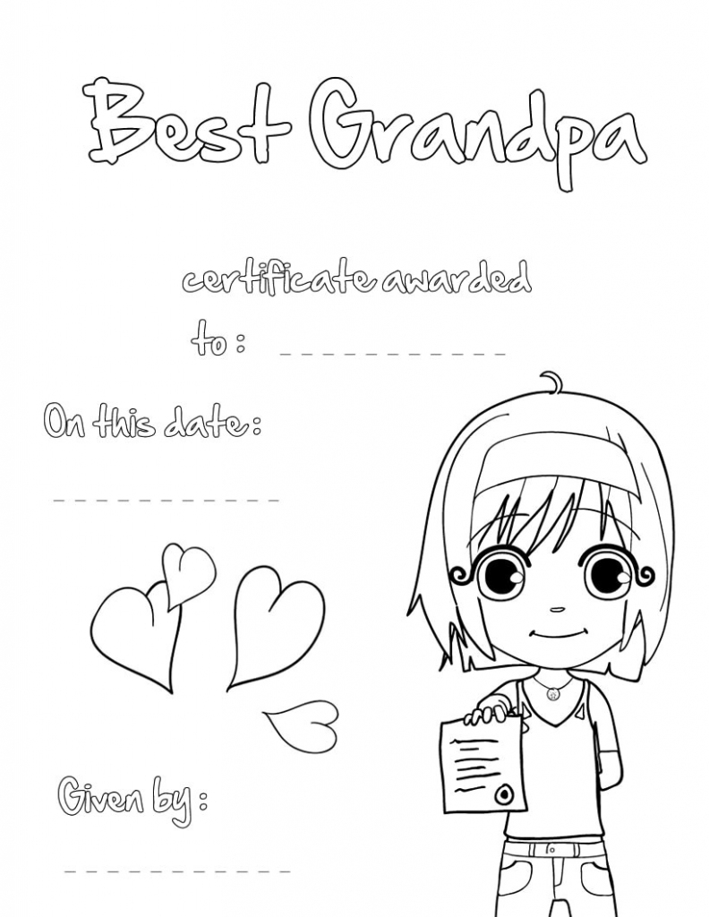 Coloring Pages ~ Greeting Card Coloring Pages Best Grandpa Printable | Grandparents Day Cards Printable