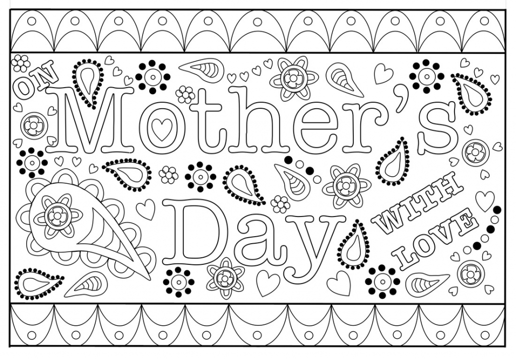 Colouring Mothers Day Card Free Printable Template | Free Printable Mothers Day Cards To Color