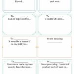 Compliment Exchange   4Dpianoteaching | Printable Compliment Cards For Students