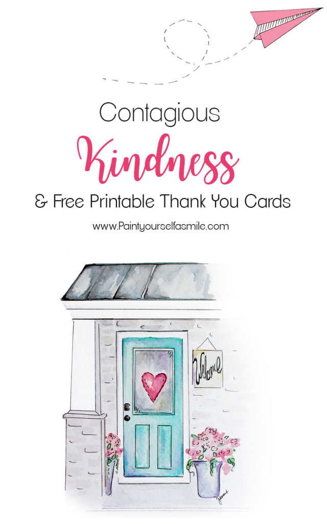 Contagious Kindness Tags &amp;amp; Free Printable Thank You Cards - Paint | Cute Printable Thank You Cards