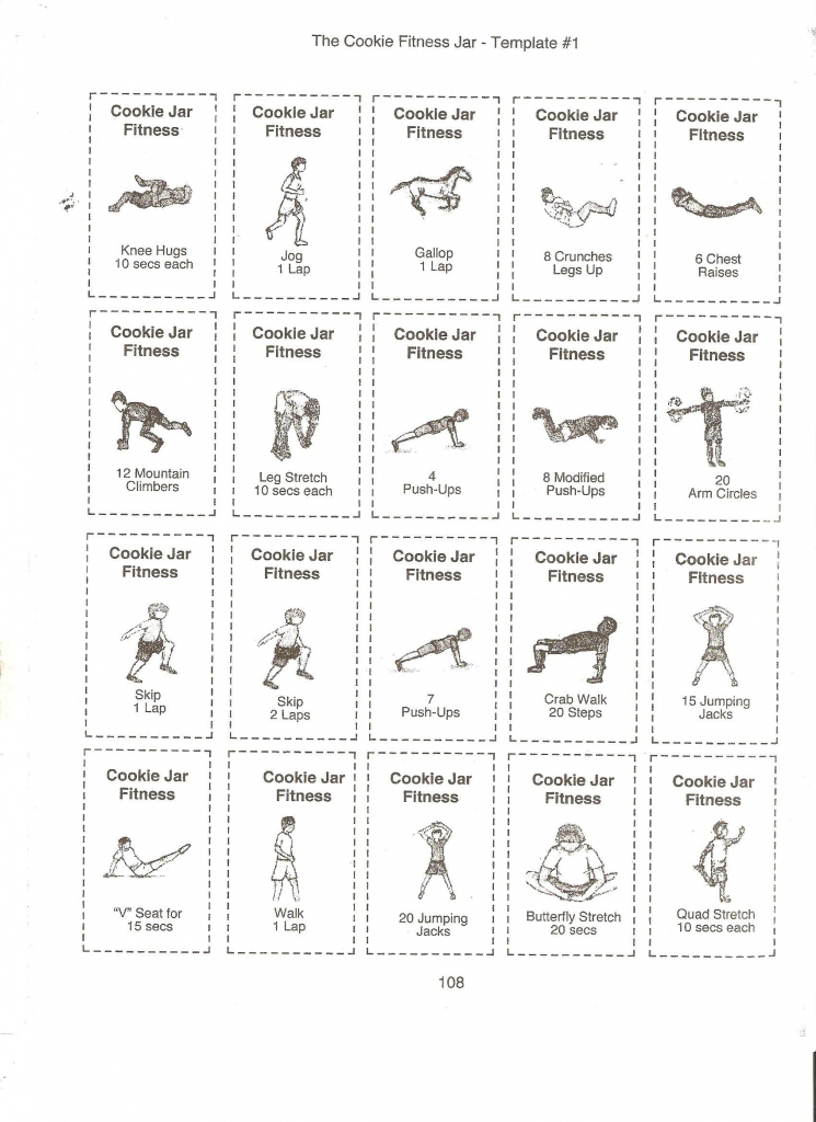 Cookie Jar Fitness Activity Cardsand Other Great Ideas When You | Printable Fitness Station Cards