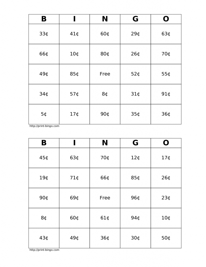 Counting Coins Bingo From The Teacher&amp;#039;s Guide | Printable Addition Bingo Cards
