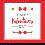 Cute Valentines Day Card Template Royalty Free Vector Image | Valentine&#039;s Day Card Printable Templates
