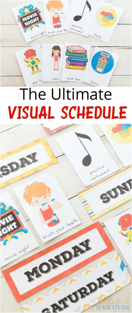 Daily Visual Schedule For Kids Free Printable | Kids Crafts And | Free Printable Picture Schedule Cards