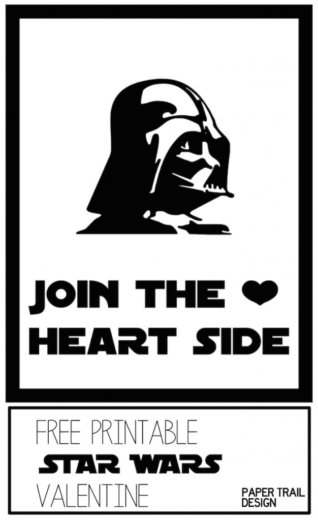 Darth Vader Valentine Printable {Star Wars} | No Candy Valentines | Star Wars Printable Cards Free