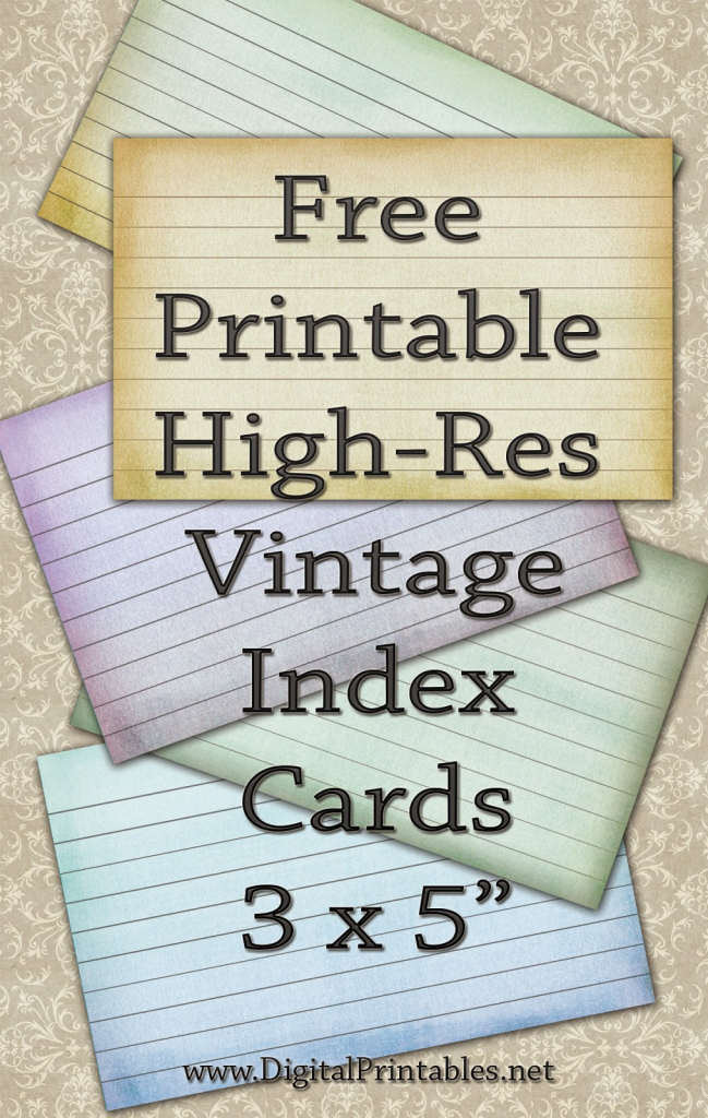 Printable Index Cards 3X5 | Printable Card Free