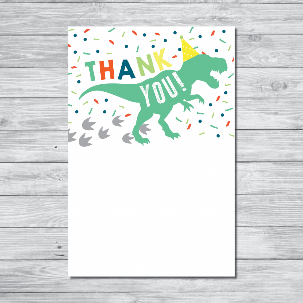 Dinosaur Thank You Card Instant Download Thank You Card | Etsy | Dinosaur Thank You Cards Printable