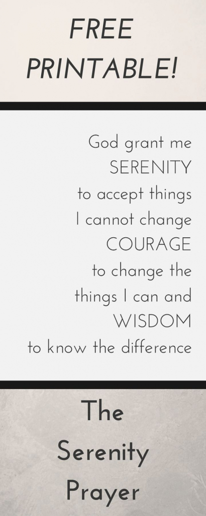 printable serenity prayer cards printable card free