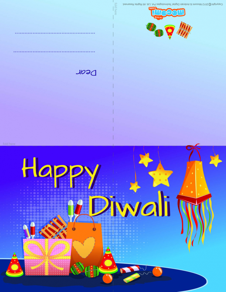 Diwali Firecrackers 2 - Diwali Greeting Card For Kids | Mocomi | Printable Diwali Greeting Cards
