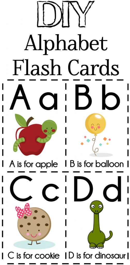 Diy Alphabet Flash Cards Free Printable | Alphabet Games | Free Printable Alphabet Cards With Pictures