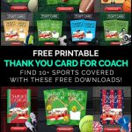 Diy Coach Gifts: Printable Thank You Card For Coach | Free Printable Soccer Thank You Cards