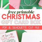 Diy Gift Card Box   Free Printable Gift Idea For Christmas | Craft | Free Printable Christmas Gift Cards