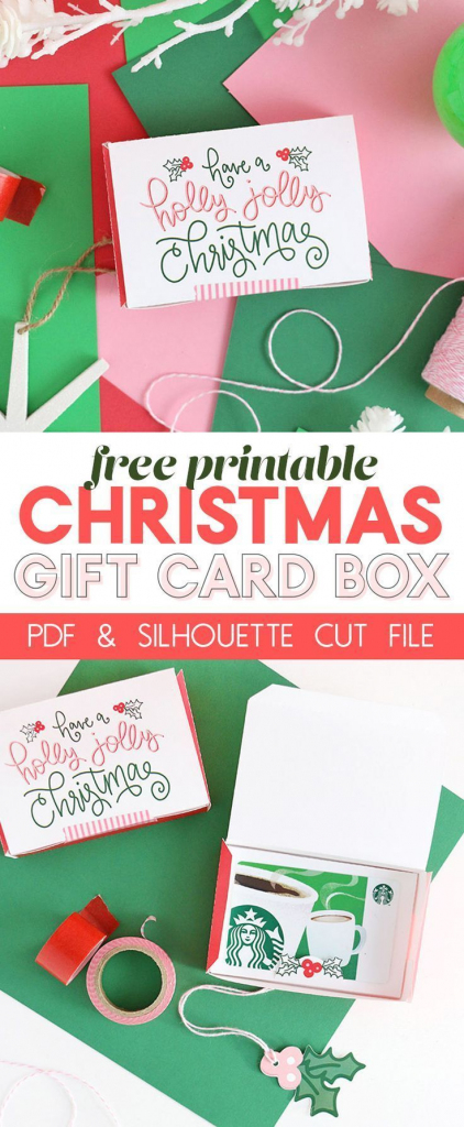 Diy Gift Card Box - Free Printable Gift Idea For Christmas | Craft | Free Printable Christmas Gift Cards