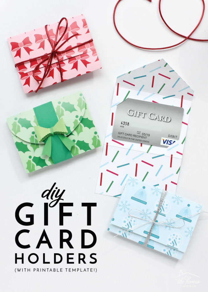 Diy Gift Card Holders (With Printable Template!) | The Homes I Have Made | Homemade Card Templates Printable
