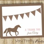 Diy Printable Pony Party   Thank You Cards   Vintage Style, Shabby | Horse Thank You Cards Printable