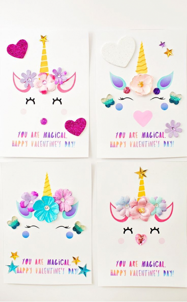 Diy Unicorn Valentine Cards | Roses Are Red, Violets Are Blue | Make Valentines Cards Printable