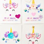 Diy Unicorn Valentine Cards | Roses Are Red, Violets Are Blue | Valentine's Day Card Printable Templates