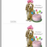Dog With Balloon Cake Printable Birthday Card Digital Dog | Etsy | Printable Dog Birthday Cards