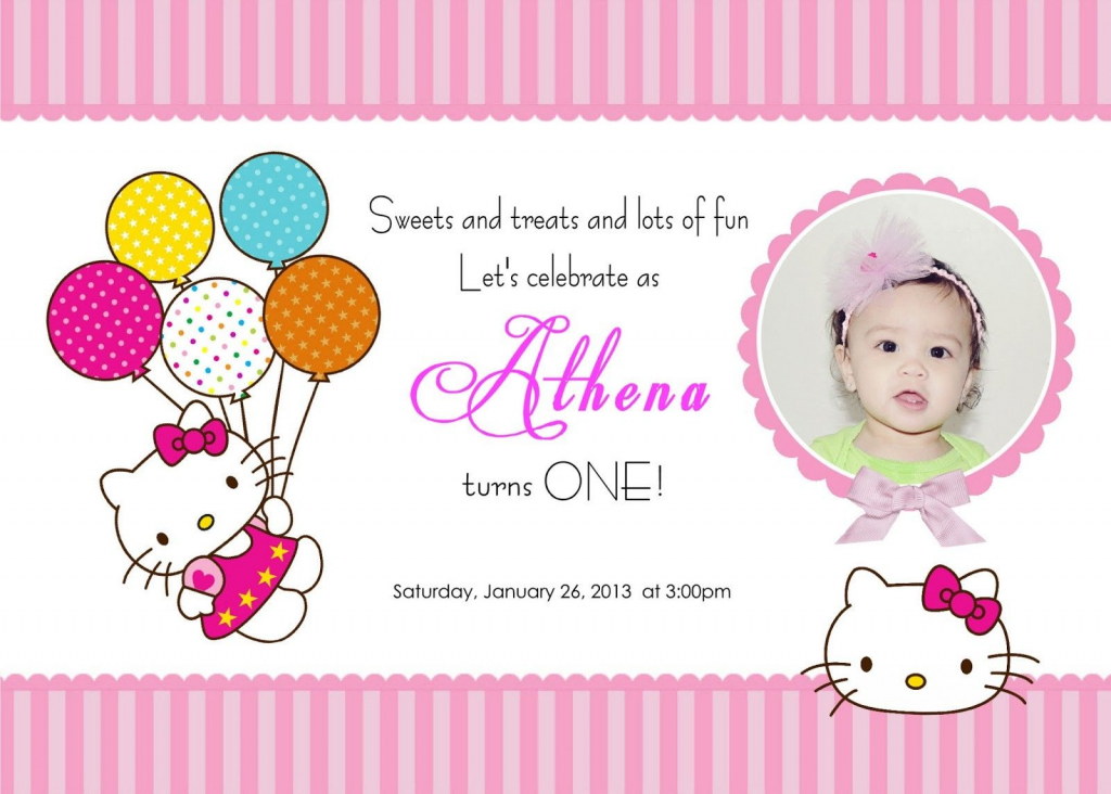Download Free Template Hello Kitty Printable Birthday Invitations | Hello Kitty Birthday Card Printable Free