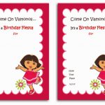 Download Now Free 1St Dora Birthday Invitations Wording | Bagvania | Dora Birthday Cards Free Printable